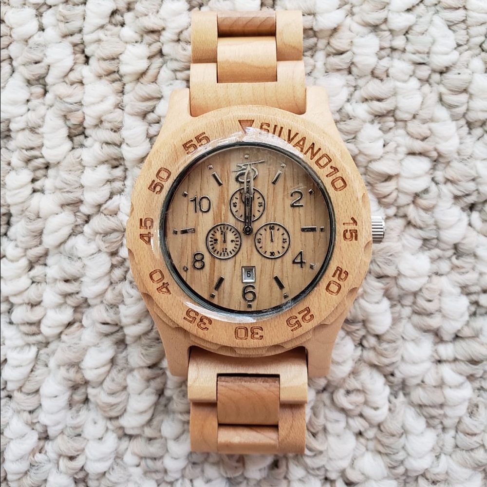 Silvano Barkwood watch - Tan